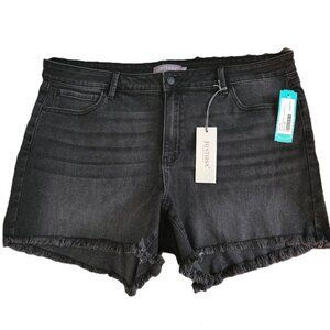 Just USA Rowan High Rise Frayed Short Black 16W